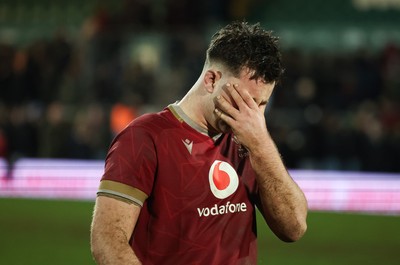 060226 - England U20 v Wales U20, 2026 U20 Six Nations - Deian Gwynne of Wales shows the dejection at the end of the match