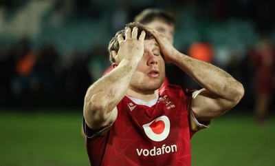 060226 - England U20 v Wales U20, 2026 U20 Six Nations - Tom Bowen of Wales shows the dejection at the end of the match