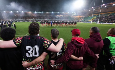 060226 - England U20 v Wales U20, 2026 U20 Six Nations - Wales line up for the anthem at the start of the match