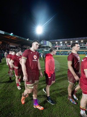 060226 - England U20 v Wales U20, 2026 U20 Six Nations - Wales players leave the pitch at the end of the match
