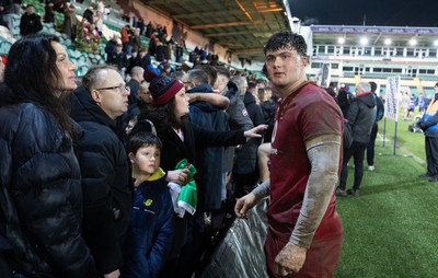 060226 - England U20 v Wales U20, 2026 U20 Six Nations - Wales players with family and friends at the end of the match