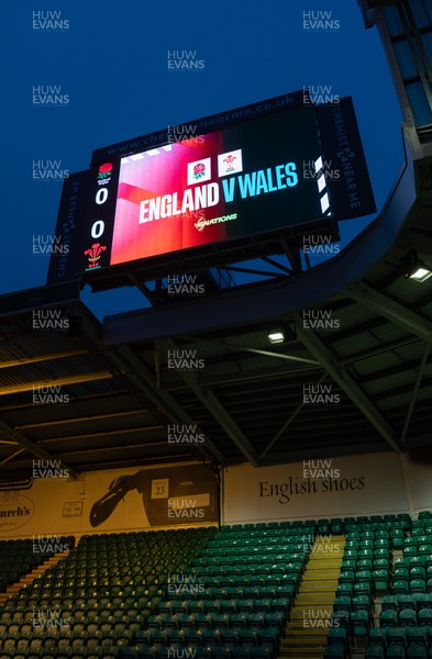 060226 - England U20 v Wales U20, 2026 U20 Six Nations - The Big Screen at the stadium ahead of the match