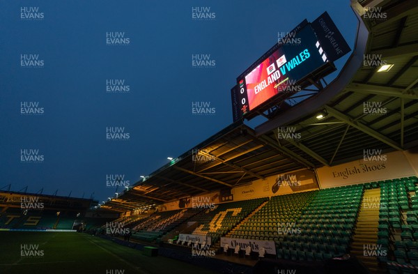 060226 - England U20 v Wales U20, 2026 U20 Six Nations - The Big Screen at the stadium ahead of the match