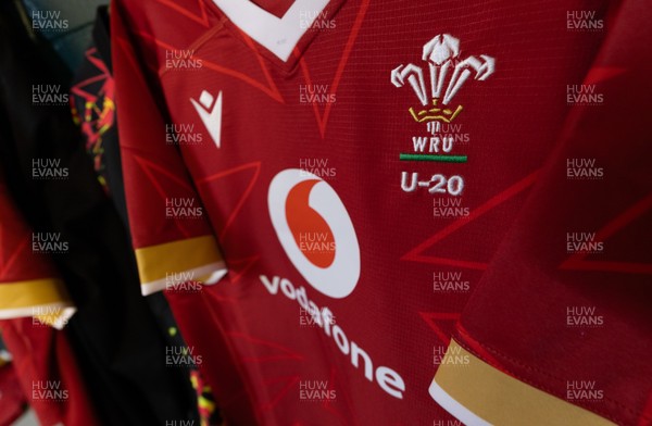 060226 - England U20 v Wales U20, 2026 U20 Six Nations - Wales match jerseys hang in the changing room