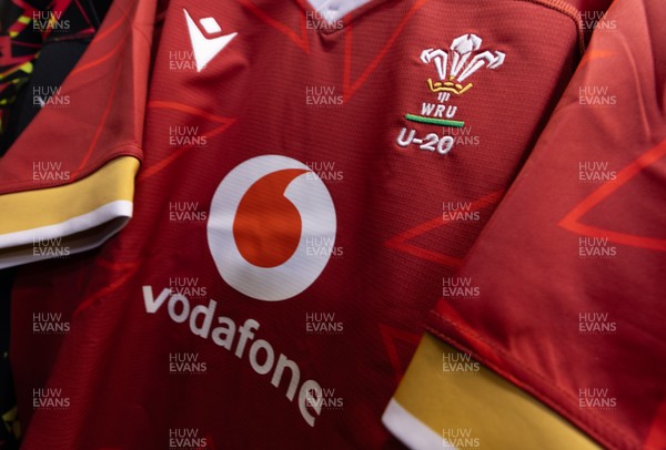 060226 - England U20 v Wales U20, 2026 U20 Six Nations - Wales match jerseys hang in the changing room
