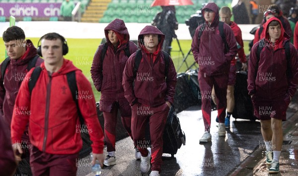060226 - England U20 v Wales U20, 2026 U20 Six Nations - Tom Bowen of Wales arrives at the stadium ahead of the match