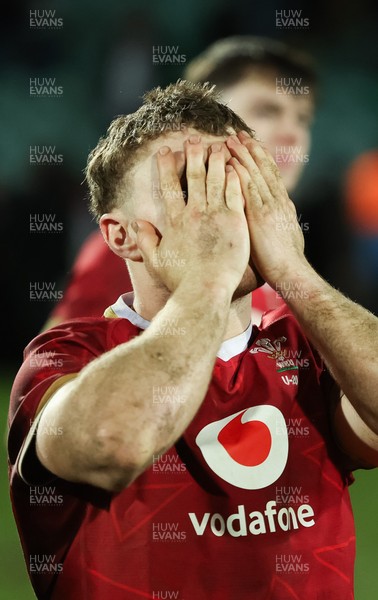 060226 - England U20 v Wales U20, 2026 U20 Six Nations - Tom Bowen of Wales shows the dejection at the end of the match