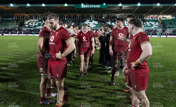060226 - England U20 v Wales U20, 2026 U20 Six Nations - Wales players leave the pitch at the end of the match
