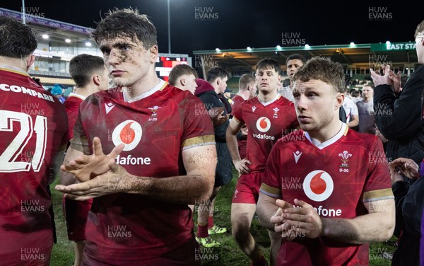 060226 - England U20 v Wales U20, 2026 U20 Six Nations - Wales players leave the pitch at the end of the match