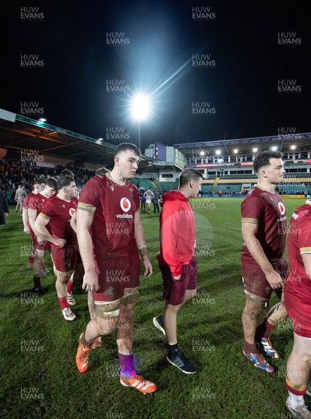 060226 - England U20 v Wales U20, 2026 U20 Six Nations - Wales players leave the pitch at the end of the match