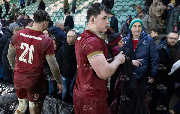 060226 - England U20 v Wales U20, 2026 U20 Six Nations - Wales players with family and friends at the end of the match