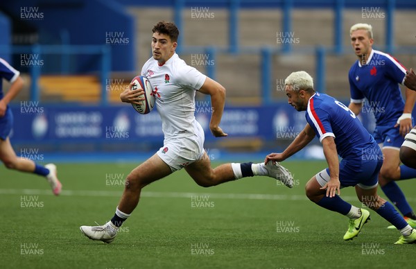 190621 - England U20s v France U20s - U20s 6 Nations Championship - Orlando Bailey of England runs in to score a try