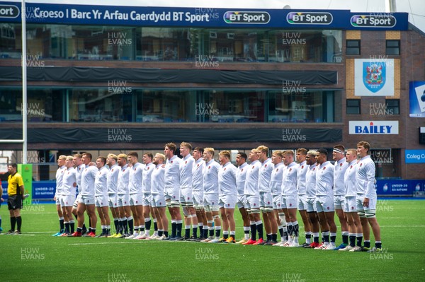 130721 - England U20 v Italy U20 - Under 20 Six Nations  - England team sing the national anthem