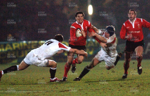 030206 - England U21 v Wales U21 - Six Nations -  James Hook of Wales tries to get through