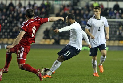 050314 - England U'21's vs Wales U'21's -UEFA U'21's Qualifying Group One-Nathan Redmond scores England's match winning goal(c) Huw Evans Agency