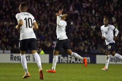 050314 - England U'21's vs Wales U'21's -UEFA U'21's Qualifying Group One-Nathan Redmond goal celebration(c) Huw Evans Agency