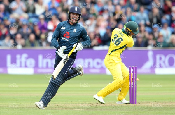 160618 - England v Australia - Royal London ODI Series - Jason Roy of England celebrates his century