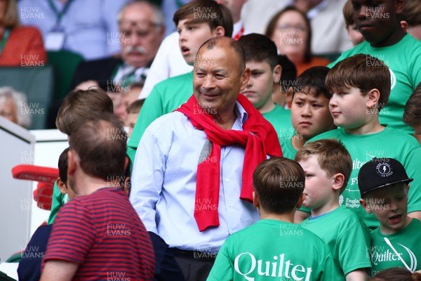 020619 - England XV v The Barbarians - Quilter Cup Series - Head Coach of England Eddie Jones watches the game from the stand