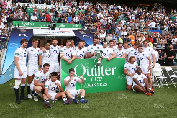 020619 - England XV v The Barbarians - Quilter Cup Series - England celebrate winning the 2019 Quilter Cup