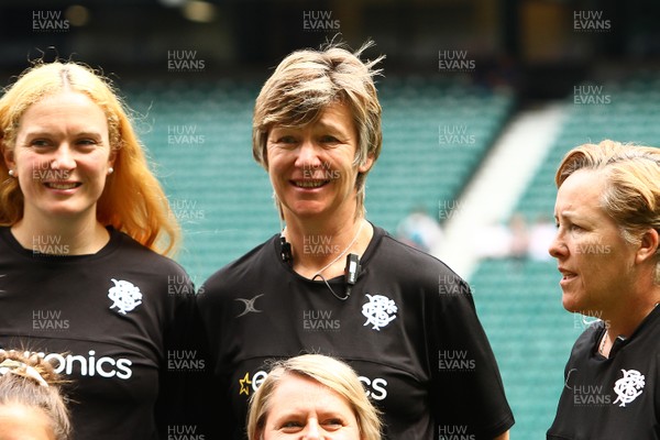 020619 - England Women v Barbarians Women - Quilter Cup Series - Assistant coach of Barbarians Liza Burgess lines up for the team photo