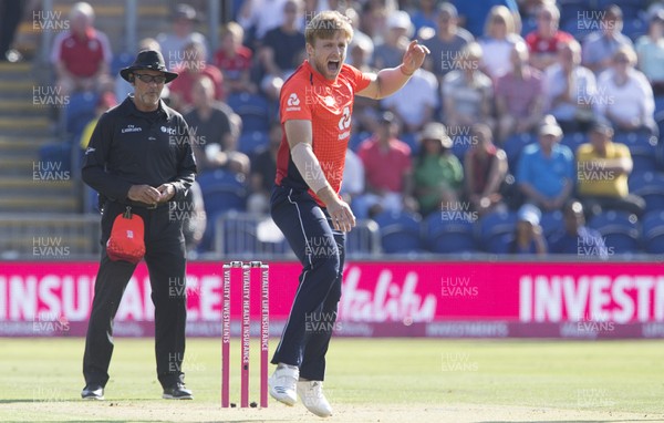060718 - England v India - International T20 - David Willey of England appeals for the wicket