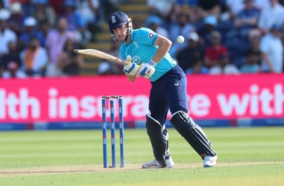 160726 - England v India, Second Metro Bank One Day International, Cardiff - Harry Brook of England plays a shot