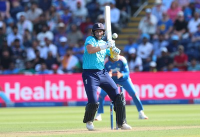 160726 - England v India, Second Metro Bank One Day International, Cardiff - Joe Root of England plays a shot