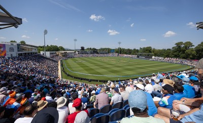 160726 - England v India, Second Metro Bank One Day International, Cardiff - A general view of Sophia Gardens, Cardiff during the match