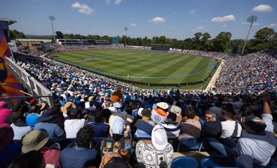 160726 - England v India, Second Metro Bank One Day International, Cardiff - A general view of Sophia Gardens, Cardiff during the match