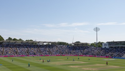 160726 - England v India, Second Metro Bank One Day International, Cardiff - A general view of Sophia Gardens, Cardiff during the match