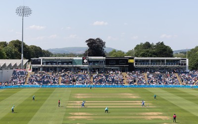 160726 - England v India, Second Metro Bank One Day International, Cardiff - A general view of Sophia Gardens, Cardiff during the match