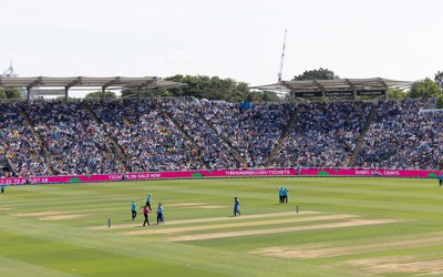 160726 - England v India, Second Metro Bank One Day International, Cardiff - A general view of Sophia Gardens, Cardiff during the match