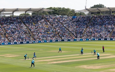 160726 - England v India, Second Metro Bank One Day International, Cardiff - A general view of Sophia Gardens, Cardiff during the match