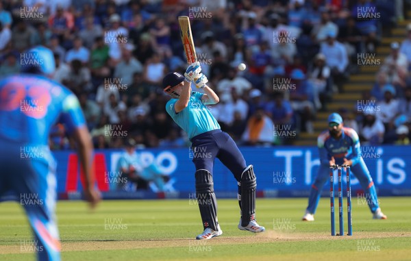160726 - England v India, Second Metro Bank One Day International, Cardiff - Harry Brook of England is caught by Ishan Kishan