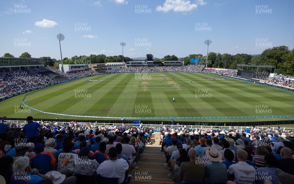 160726 - England v India, Second Metro Bank One Day International, Cardiff - A general view of Sophia Gardens, Cardiff during the match