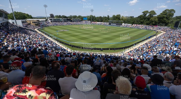 160726 - England v India, Second Metro Bank One Day International, Cardiff - A general view of Sophia Gardens, Cardiff during the match