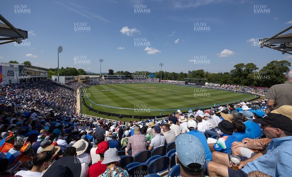 160726 - England v India, Second Metro Bank One Day International, Cardiff - A general view of Sophia Gardens, Cardiff during the match