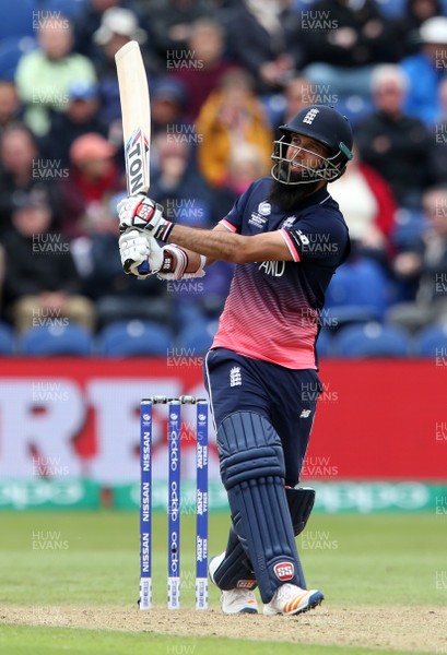 060617 - England v New Zealand - ICC Champions Trophy - Moeen Ali of England hits a six