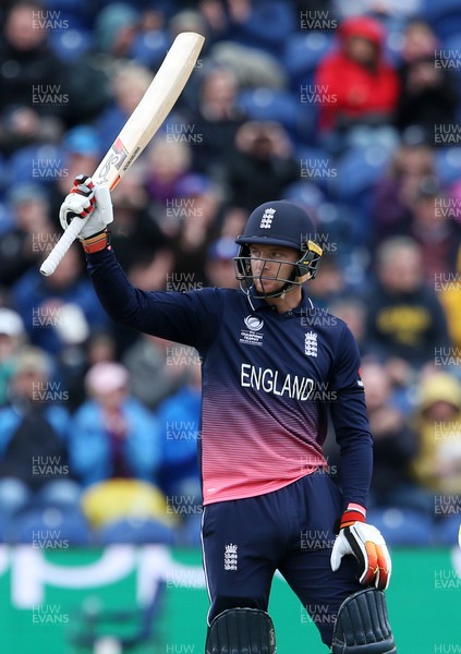 060617 - England v New Zealand - ICC Champions Trophy - Jos Bulter of England acknowledges his half century