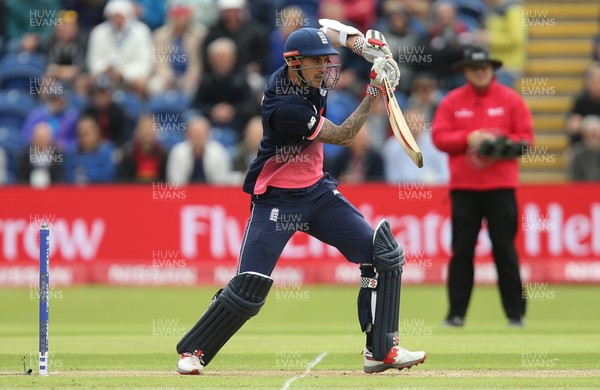 060617 - England v New Zealand, ICC Champions Trophy 2017, Cardiff - Alex Hales of England plays a shot