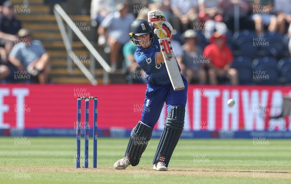 080923 - England v New Zealand, Metro Bank ODI Series - Harry Brook of England plays a shot
