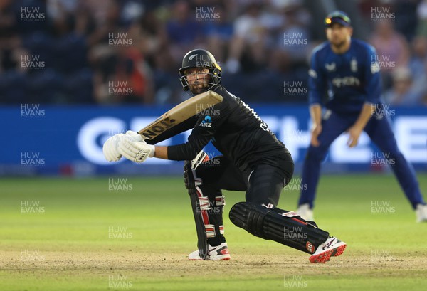 080923 - England v New Zealand, Metro Bank ODI Series - Devon Conway of New Zealand plays a shot