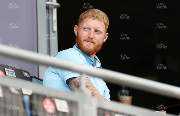 080721 - England v Pakistan - Royal London ODI - Ben Stokes of England watches from the pavilion