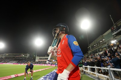 170926 - England v Sri Lanka - Men's Second International T20 - Aneurin Donald of England enters the field