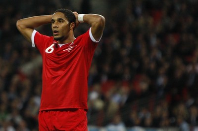 06.09.11 -  England v Wales -UEFA Euro 2012 Qualifier Group G ....  Wales's Ashley Williams shows his disappointment at Robert Earnshaw's miss. 