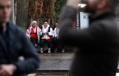 070226 - England v Wales - Guinness Six Nations - Fans outside the stadium