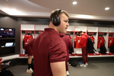 070226 - England v Wales - Guinness Six Nations - Dewi Lake of Wales in the changing rooms before the game