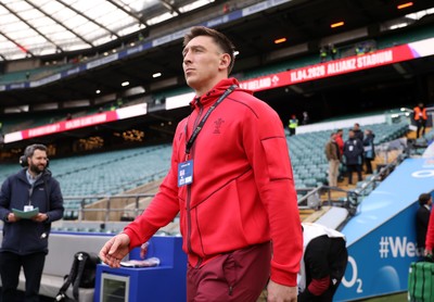 070226 - England v Wales - Guinness Six Nations - Josh Adams of Wales 