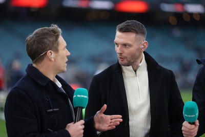 070226 - England v Wales - Guinness Six Nations - Johnny Wilkinson and Dan Biggar working for ITV