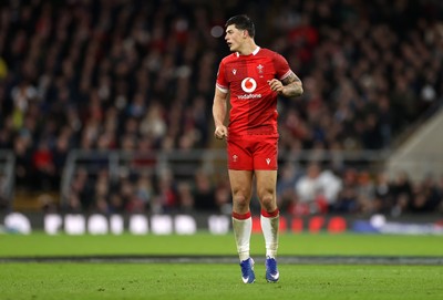 070226 - England v Wales - Guinness Six Nations - Louis Rees-Zammit of Wales 